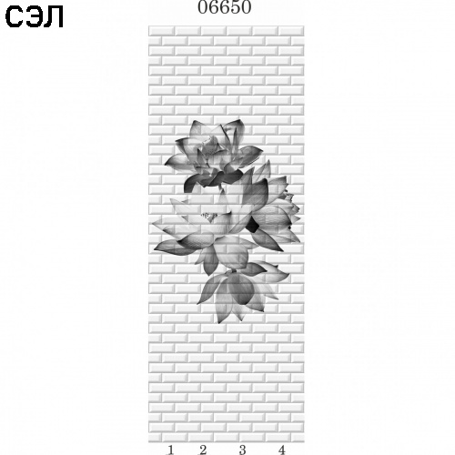 Стеновая панель ПВХ Panda 06650 Таинственный сад панно 2700х250х8 мм комплект 4 шт