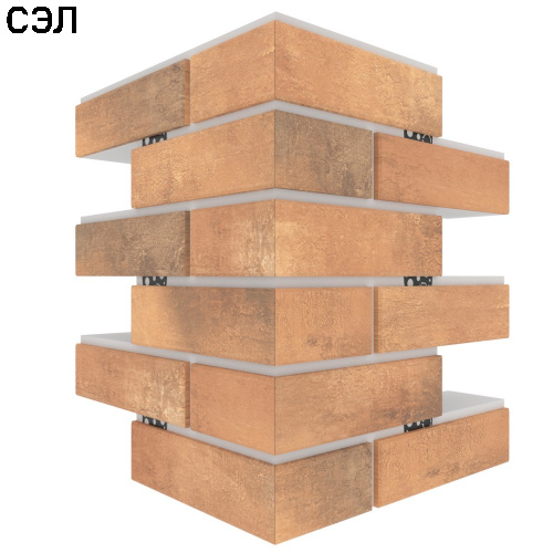 Угловая термопанель большая BestPoint Loft Brick Curry 456х365х365х80 мм Угловая термопанель большая BestPoint Loft Brick Curry 456х365х365х80 мм