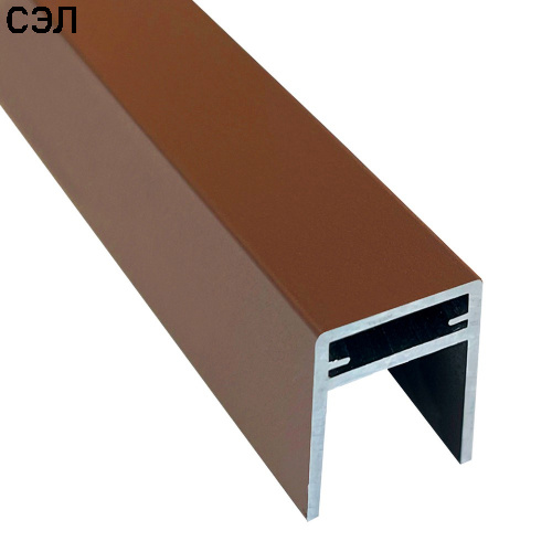 П-профиль алюминиевый EasyDecking Коричневый 3000х35х25 мм П-профиль алюминиевый EasyDecking Коричневый 3000х35х25 мм