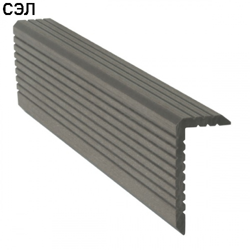 Уголок из ДПК декоративный Altay Decking Серый 4000х70х35 мм