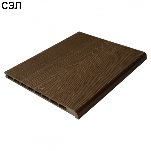 Ступень из ДПК ПроДекинг Дерево 3D Коричневая 3000х320х22 мм