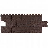 Фасадная панель FineBer Дачный Доломит Тёмно-коричневый 1137х472 мм