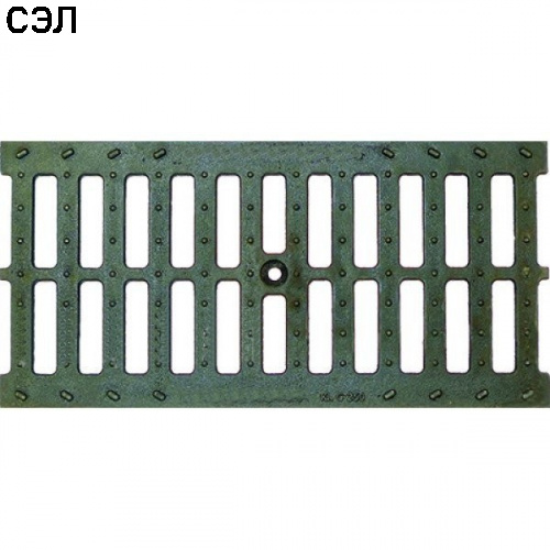 Решетка чугунная щелевая Drenline DN200 C250 500х245х23 мм Решетка чугунная щелевая Drenline DN200 C250 500х245х23 мм