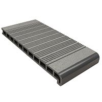 Ступень из ДПК пустотелая Faynag Zebra Мокрый асфальт 3000х320х24 мм
