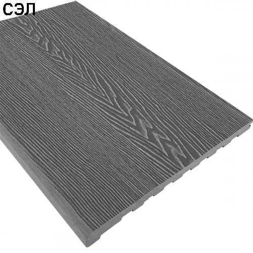 Ступень из ДПК EasyDecking Вуд-Икс Серый 3000х348х22 мм Ступень из ДПК EasyDecking Вуд-Икс Серый 3000х348х22 мм