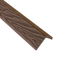 Уголок из ДПК EasyDecking Вуд-Икс Коричневый 3000х50х50 мм