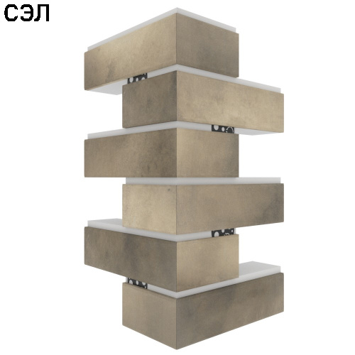 Угловая термопанель малая BestPoint Retro Brick Pepper 456х236х236х60 мм