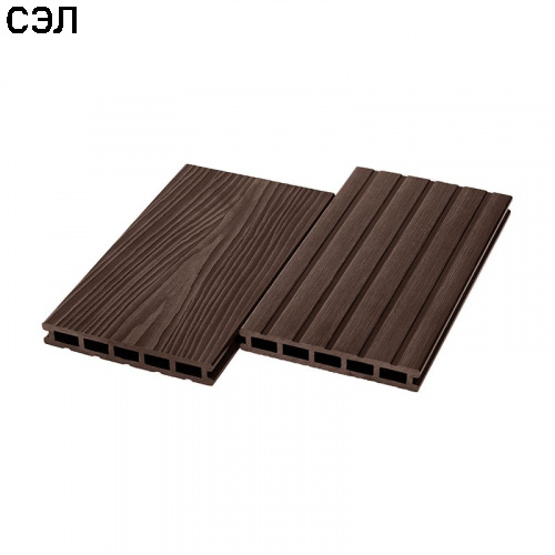 Террасная доска из ДПК RusDecking UnoDeck Mogano New Венге 4000х165х24 мм